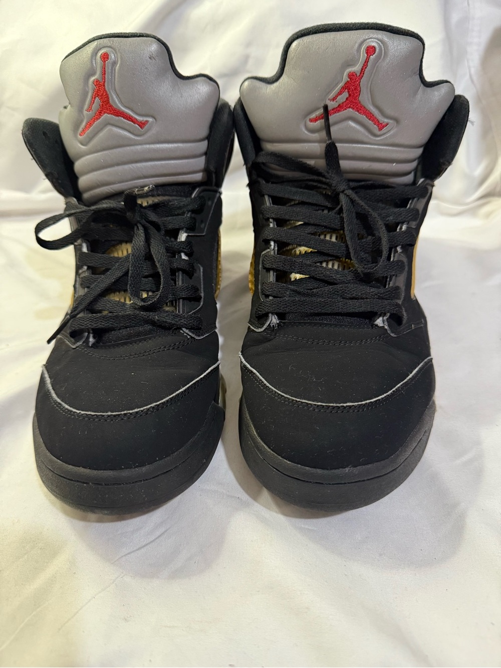 Jordan 5 Retro OG Black Metallic Size 12 Pre Owned